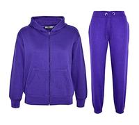 A2Z 4 Kids Chicas Niños Sólido Traje Camisa de entrenamiento Con Capucha - T.S Plain Purple 9-10