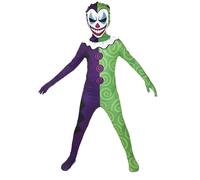A2Z 4 Kids Disfraz de payaso aterrador para Halloween para niños y niñas, disfraz de payaso 9-11