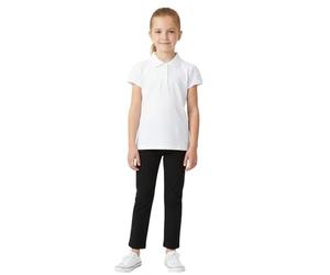 A2Z 4 Kids Girls Sencillas Polo Camisetas Y Camisetas Pecado Manga - Girls Polo Shirt White 13-14