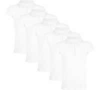 A2Z 4 Kids Girls Sencillas Polo Camisetas Y Camisetas Pecado Manga - Girls Polo Shirt White 5 Pack 9-10