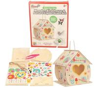 A2Z 4 Kids Make Your Own Wooden Bird House Kit DIY Paint & Decor Bird Box Craft Set con herramientas de exploración de la naturaleza, regalo de actividad de jardín STEM para niños y niñas para niños