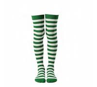 A2Z 4 Kids Medias a rayas para niñas y niños, color blanco y negro, accesorio de disfraz de Halloween, calcetines por encima de la rodilla, calcetines suaves y elásticos, de poliéster, para niños de 4