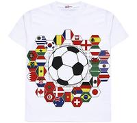 A2Z 4 Kids Niñas Niños Camisetas Internacional Fútbol Copa del Mundo - T Shirt 553 White 13
