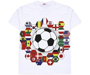 A2Z 4 Kids Niñas Niños Camisetas Internacional Fútbol Copa del Mundo - T Shirt 553 White 13