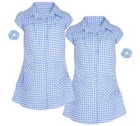 A2Z 4 Kids Niñas Paquete De 2 Uniforme Vestido Escolar - UF Dress 645 Blue 2 Pack 10-11