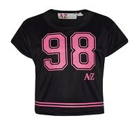 A2Z 4 Kids Niñas Tops Cortos Elegantes Fiesta Falda Skater - New Crop Top 98 Black 7-8