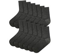 A2Z 4 Kids Niños Niñas Niños Niños De vuelta al cole Calcetines - Socks 970 6 Pack Charcoal 2-3