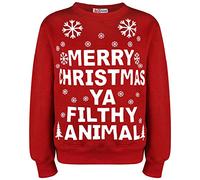 A2Z 4 Kids Novedad Navidad Saltador - Ya Filthy Jumper Red 11-12