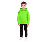 A2Z 4 Kids Sudadera Lisa con Efecto Tie-Dye para niñas y niños - Plain Sweat Hoodie Neon Green 11-12