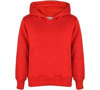 A2Z 4 Kids Sudadera Lisa con Efecto Tie-Dye para niñas y niños - Plain Sweat Hoodie Red 11-12