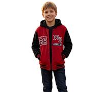 A2Z 4 Kids® Unisex Niños Niñas Niños Béisbol NY ATLETISMO - NY Jacket Black & Red 13