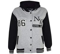 A2Z 4 Kids® Unisex Niños Niñas Niños Béisbol NY ATLETISMO - NY Jacket Grey 11-12