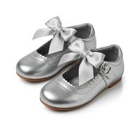 A2Z 4 Kids Zapatos escolares para niñas pequeñas con lazo extraíble de charol, aspecto de charol, zapatos de vestir para fiestas infantiles, zapatos antideslizantes para bodas, fiestas, tallas 36 a 4