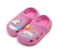 A2Z 4 Kids Zuecos de etilvinilacetato para niños y niñas, con estampado de dinosaurio, unicornio, cohete, ligeros, sin cordones, sandalias de verano, playa, piscina, cómodos, zapatos de Reino Unido
