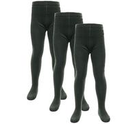 A2Z 4 Mallas de algodón para uniforme escolar para niñas - UF Tights Green 3 Pack 7-8