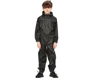 A2Z 4 Niños Niñas Chubasquero Niños Trajes Charcos Impermeable Con Capucha - Rainsuit 641 Black 13