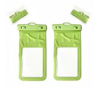 A2Z Bolsa impermeable para teléfono móvil con certificación IPX8, universal, con cordón, bolsa para teléfono de natación, paquete de 2 unidades, color verde