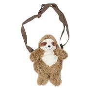 A2Z Bolso cruzado para niñas y adolescentes, con bloqueo para teléfono móvil, bolso de hombro de peluche 3D con diseño de perezoso animal pequeño, perezoso, Bolsa para teléfono móvil