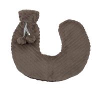 A2Z Botellas de agua caliente en forma de U, funda de forro polar de felpa suave de 1 litro, botella de goma duradera a prueba de fugas, alivio del dolor, cuello, espalda, hombros, calentador de