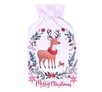 A2Z Botellas De Agua Caliente Navidad Novedad Feliz Navidad Reno Forro - Hot Bottle HB1165 Reindeer