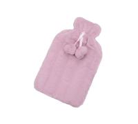 A2Z Botellas de Agua Caliente Suave Husky Felpa Pom Pom Funda de Forro Polar 2 Litros Duradera a Prueba de Fugas Botella de Goma Alivio del Dolor - Hot Bottle HB1151 Pink