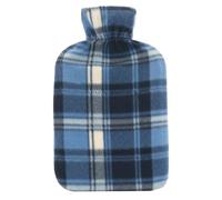A2Z Caliente Agua Botella 2L Largo Caliente Agua Botella Felpa 3D Animal Vellón Cubrir - Hot Bottle AZ9040 Tartan Blue