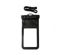 A2Z Funda impermeable para teléfono móvil con certificación IPX8, universal, con cordón, bolsa para teléfono de natación, color negro