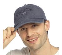 A2Z Gorra de béisbol para adultos lavada a la piedra con bordado Chicago New York Boston Athlete 96, estilo vintage, correa ajustable, unisex, mezcla de algodón, sombrero deportivo casual para hombres