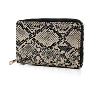 A2Z Monedero pequeño de piel sintética con cremallera alrededor de estampado de animales, tarjetero compacto, bolsillo para monedas, estampado de cebra, leopardo, serpiente, elegante, regalo diario