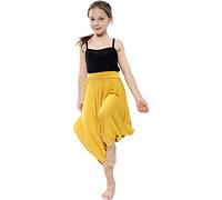 A2Z - Pantalones harén holgados para niños, estilo Ali Baba, teñido anudado, pantalones de yoga, pantalones de chándal para correr, para 5 a 13 años, Mostaza, 11-12 años