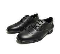 A2Z Zapatos clásicos Oxford Brogue para niños y hombres, zapatos de oficina con cordones, diseño formal de aspecto de cuero, suela antideslizante, inteligente, cómodo, uso diario, para uniforme