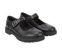 A2Z Zapatos escolares para niñas y adolescentes, color negro, suela de plataforma de piel sintética, correa de hebilla segura, ajuste cómodo, acolchado, uso diario inteligente, para mujeres