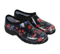 A2Z Zuecos Impermeables de PVC para Mujer con Estampado Floral Tipo Mocasín Zapatos de Lluvia para Exterior - Wellies LDS 1408 Floral 4 UK