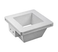 A2ZWORLD 1 portalámparas de yeso para empotrar, cuadrado 120 x 120 x 60 mm, blanco pintable, portalámparas GU10 y conector Fast incluidos, muelle transparente, para yeso y techo