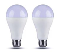 A2ZWORLD 2 Piezas Bombilla LED E27 A65, 18W 2000LM, Forma Estándar, 65x127mm (Blanco Frío 6500K)
