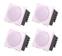 A2ZWORLD 4 lámparas de emergencia LED 220 V 0,5 W 80 lm, ocupa 2 plazas, color blanco, compatible con Vimar Plana, autonomía 3 horas, anti Black Out, interruptor On/Off