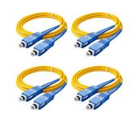 A2ZWORLD 4 piezas cable fibra óptica 5 metros, fibra óptica Patch Cords, capucha antipolvo, núcleo cerámico