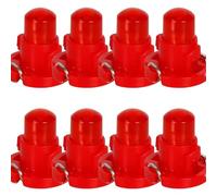 A2ZWORLD 8 Piezas Bombillas LED 17mm, 12V, T4.2, 1 COB, 0.6W 40 Lúmenes, Lámpara de Auto para Tablero y Luces de Instrumentos (Luz Roja)