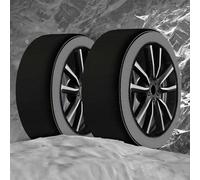 A2ZWorld Cadena de nieve textil para neumáticos, calcetines de nieve para automóviles, aprobado EN 16662-1, color negro, tamaño (M)