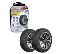 A2ZWORLD Cadena de nieve textil para neumáticos, calcetines de nieve para coche, homologadas EN 16662-1, color negro, talla XXXL