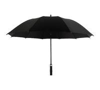 A2ZWORLD Paraguas largo hombre, paraguas golf cortavientos, paraguas lluvia grande, 10 varillas reforzadas, robusto y resistente, diámetro apertura 123 cm para 2 personas, Negro, 2 PCS