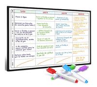 A3 Calendario Magnético por Smart Panda - Pizarra Planificadora Grande para Comidas Planes, Tareas o Dietas - Pizarra Blanca para Nevera - Semanal, en Español