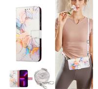 (A3) Case For Oppo Find X5 Pro Crossbody Neck Strap Lanyard Cover Marble Magnetic Wallet Leather Case
