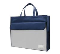 A3 Document Tote Bag with Handle | Large Capacity Portable Storage Bag for Files, Maps, Revistas & News | Handbag for Organizing Documents at Work, School, or Travel, zafiro, Se référer au