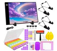 A3 LED Caja de Luz Portátil,Mesa de Luz Dibujo A3 Kit,Mesa de Luz Dibujo A3 Kit de Almohadilla de Luz Ultradelgada Regulable, brillo ajustable, placas de luz con soporte