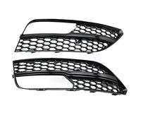 A3 para estándar 2014-2016 para Hatchback Car Styling Front para deporte cubierta de luz antiniebla parrilla(Negro)