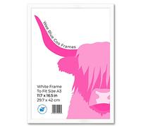 A3 White Wooden Picture Frame 11.7 x 16.5 Inch (29.7 x 42cm) Acrylic Safety 'Glass' Photo Frame