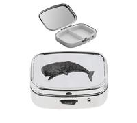 A36 Whale Black Finish Made from Fine English Pewter On A Mirrored 2 Day Pastillero