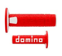 A360 PAREJA DE PUÑOS OFFROAD ROJO/BLANCO DOMINO DIAMETRO 22-26 UNIVERSAL