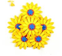 A4 10 piezas de papel de espuma con purpurina para manualidades, papel de esponja Kraft, polvo dorado, purpurina, papel hecho a mano, manualidades, suministros para fiestas, flores-10